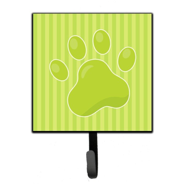 Jensendistributionservices Puppy Pawprint Green Stripes Leash or Key Holder MI1715381 - main